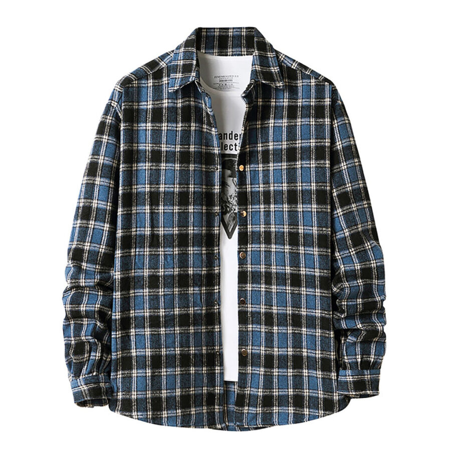 Men's Flannel Plaid Shirt - vanci.co