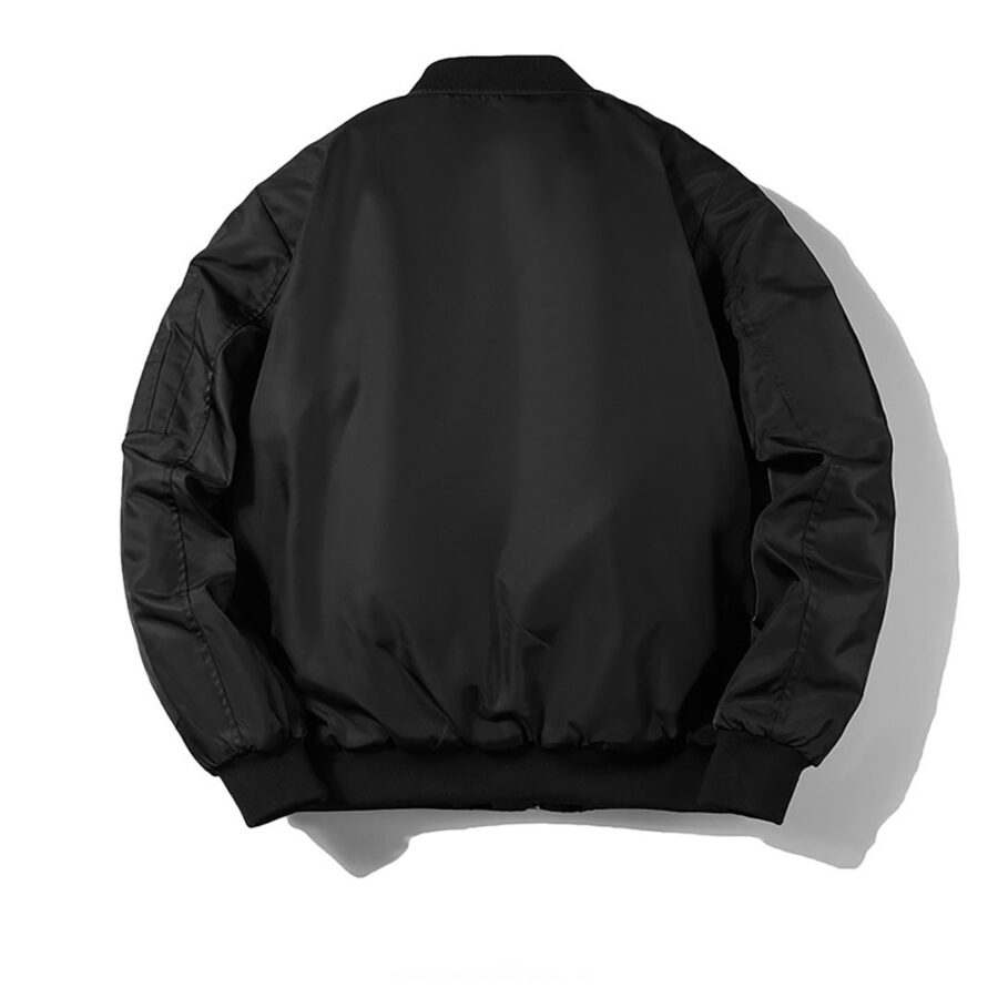 Solid Color Thick Reversible Cotton Bomber Jacket - vanci.co