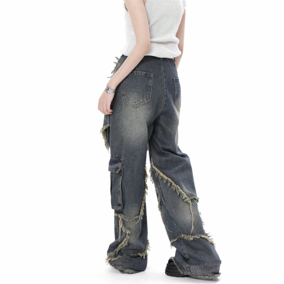 High Street Niche Oversize Stitching Jeans - vanci.co