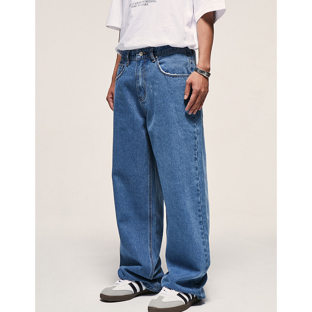 Washed Wide Leg Baggy Jeans - vanci.co